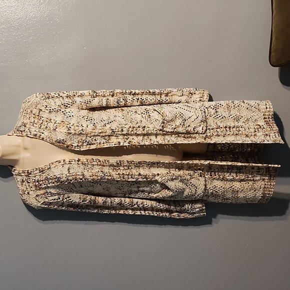 Knox Rose open front cardigan knit sweater over sized small with 2 front pockets - Picture 4 of 17